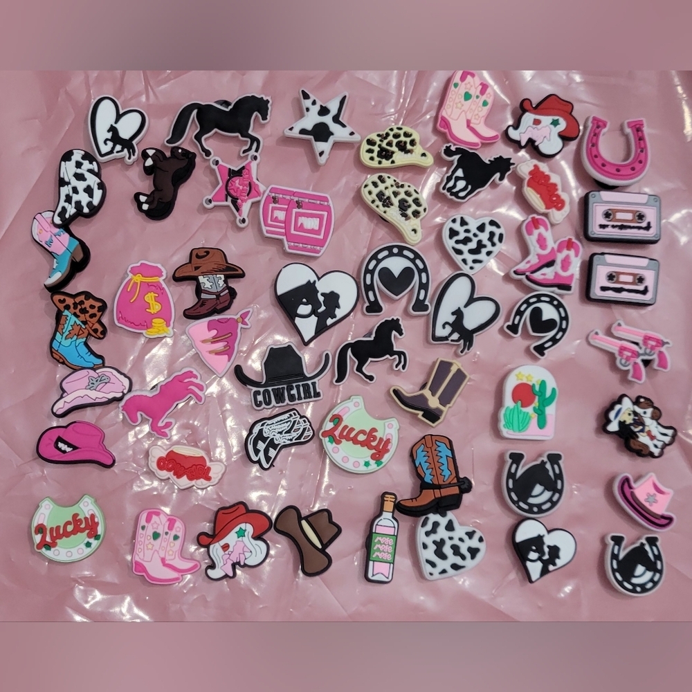 ☀️ Western-Themed Shoe Charms Set (50)
